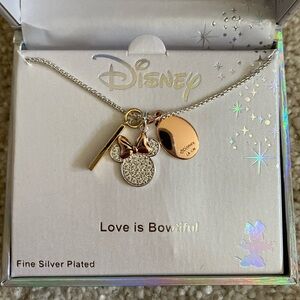 Disney Necklace LA Rocks  Fine Silver Plated Never Stop Dreaming Mickey Mouse